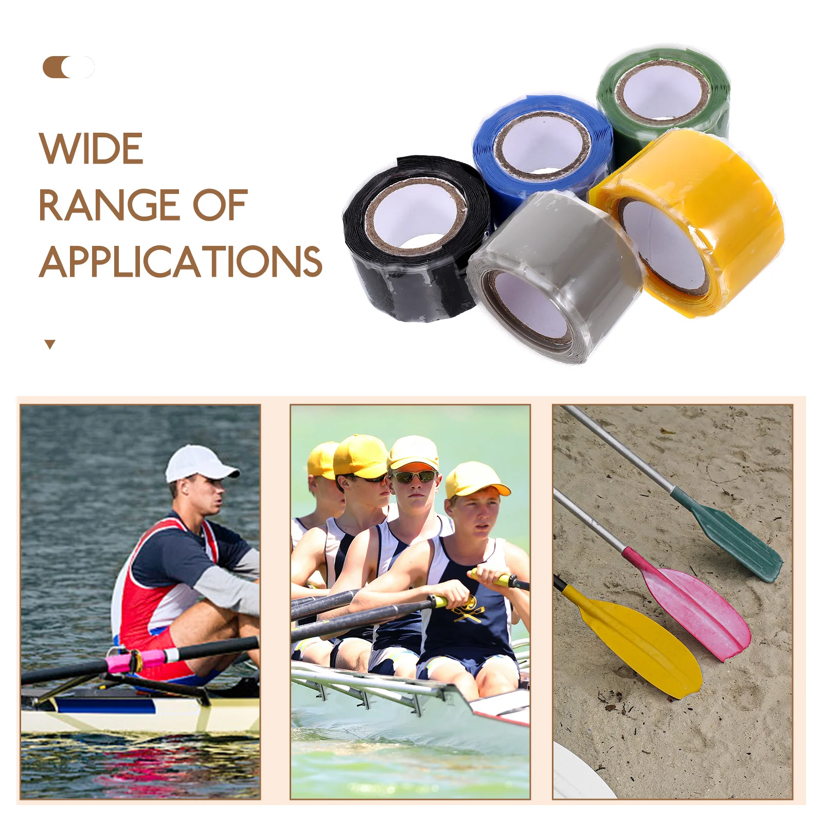 

5 Rolls Insulation Tape Handle Grip Kayak Grips for Paddles Canoe Boat Fishing Rod