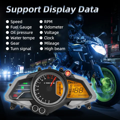 Для Bajaj pulsar 135 150 160 180 200NS 2015-2018 тахометр цифровой одометр мотоцикла спидометр измеритель ЖК-инструмент