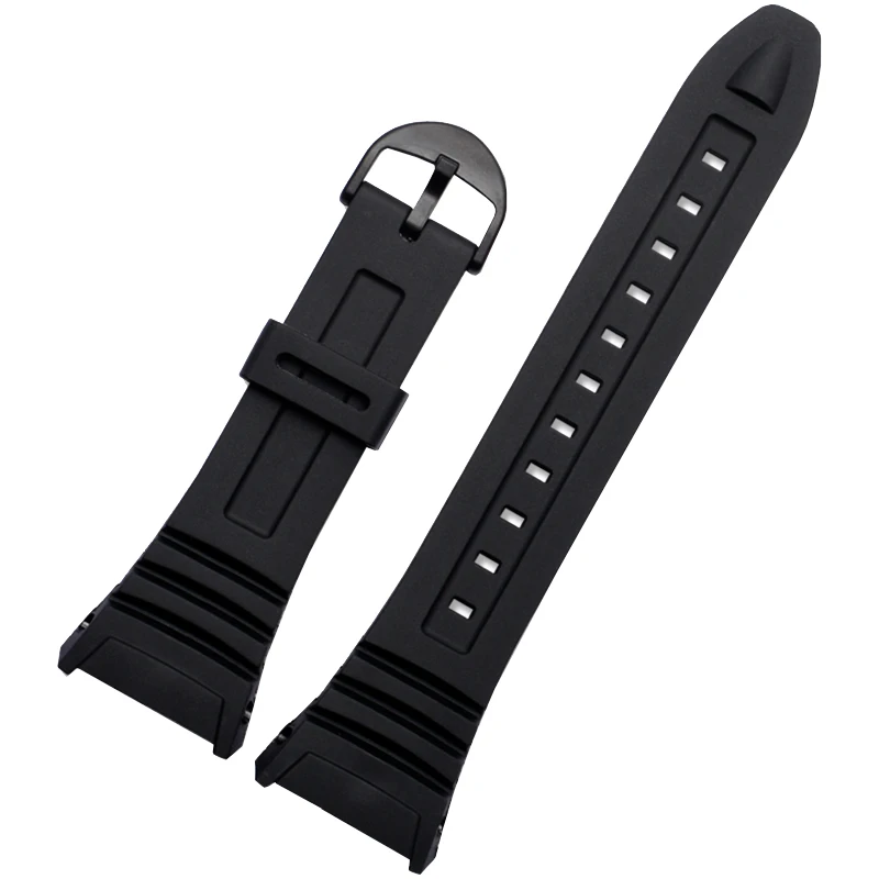 

Rubber Watchband for Casio W-96H Watch Strap Accessories PU Plastic Silicone Bracelet with Special Interface Men Sport Wristband