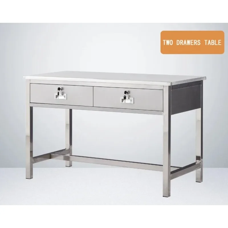 5 drawers Customised clean room benches modern office desk 304 stainless steel computer desk Specialised desks for hospitals