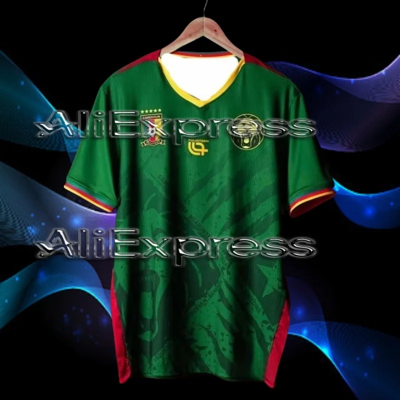 

Men's Women's Youth 3D Print Cameroon 25/26 Alternative Away Jersey Home Jersey Round Neck T-shirt Breathable Quick-Dry,moto tee