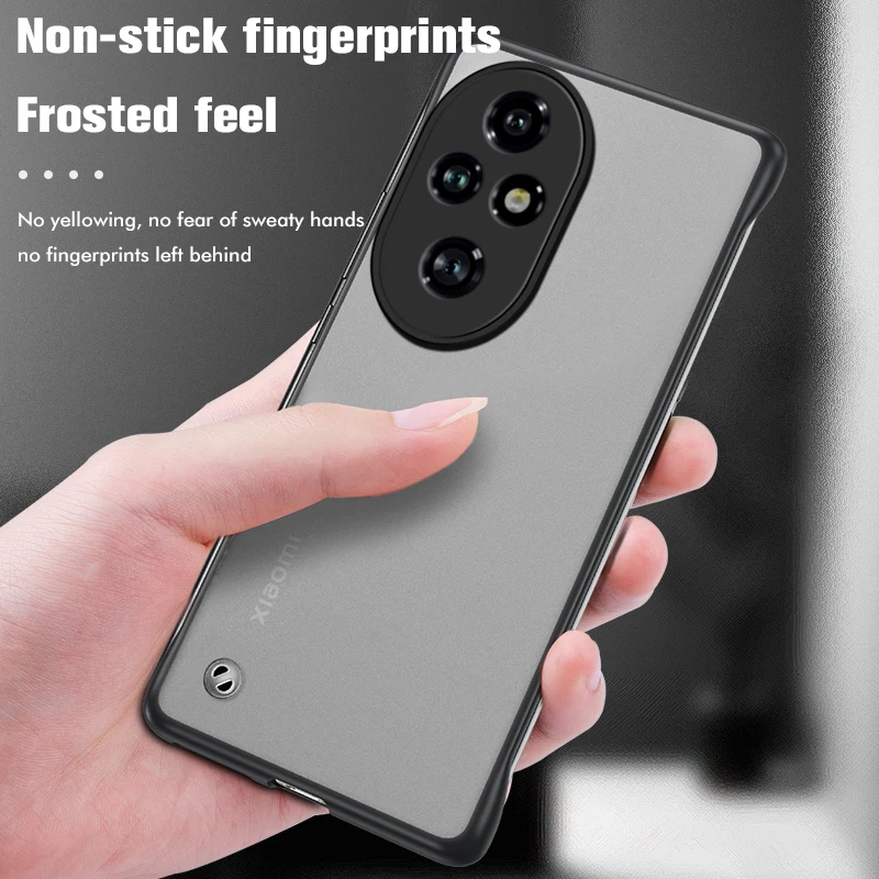 Soft TPU Edge Slim Frameless Phone Case For Honor 200 Pro 5G Plastic Translucent Matte Back Cover Honor200 Honar Honer 200Pro 5G