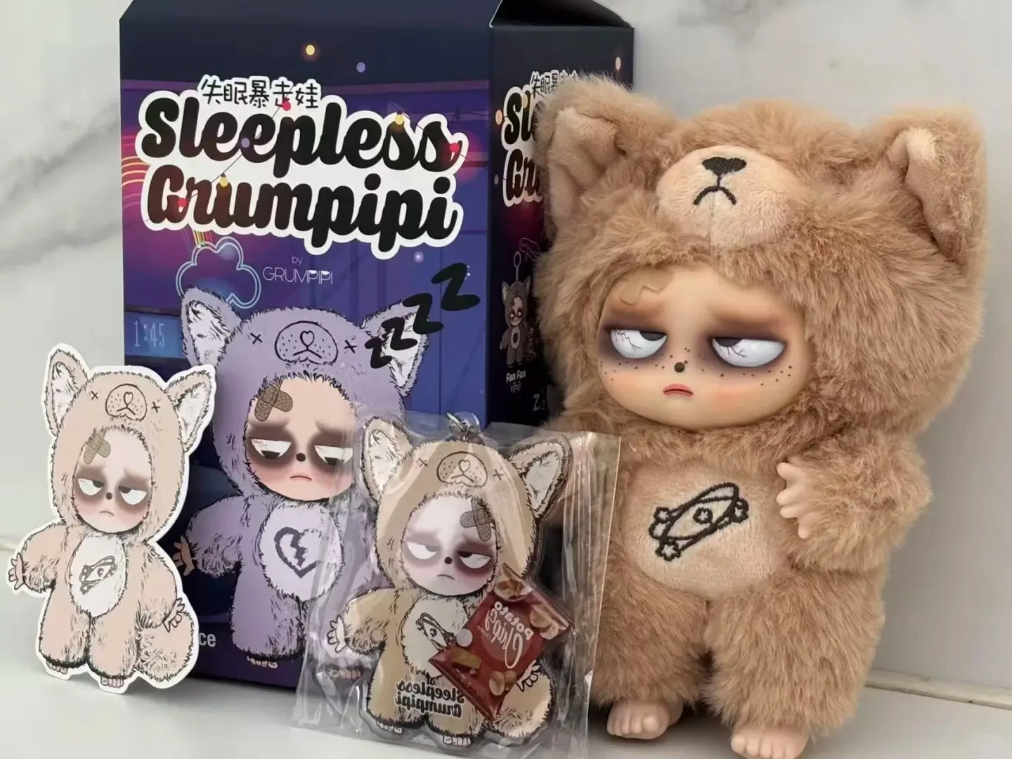 

In stock Original New Sleep Grumpipi Series Blind Box Vinyl Face Doll Trendy Decor Macaron Color Bag Collection Model Toy Gift