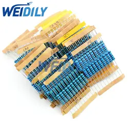 300PCS 2W Metal Film Resistor Kit 1% Resistor Assorted Kit Set 10 ohm-1M ohm Resistance Pack 30 Values Each 10pcs