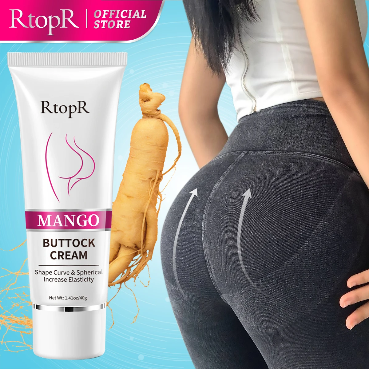 Mango Buttock Enhancement Cream Body Skin Care Hip Firming Cream Whitening Moisturizing Sexy Buttock Treatment