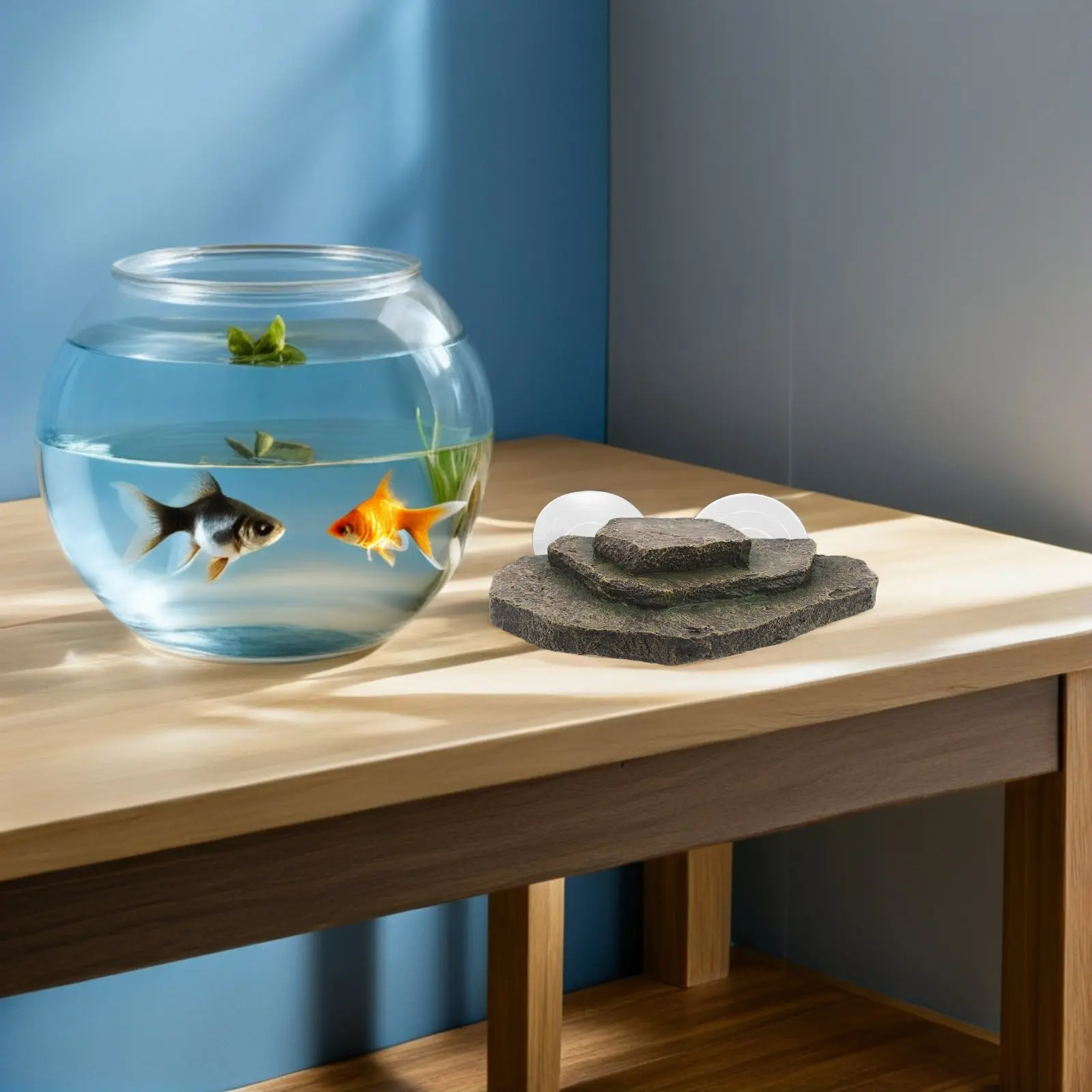 

Aquatic Turtle Basking Platform Floating Resting Terrace with Ramp Shelter Design Turtle Habitat Decoration Reptile Tank