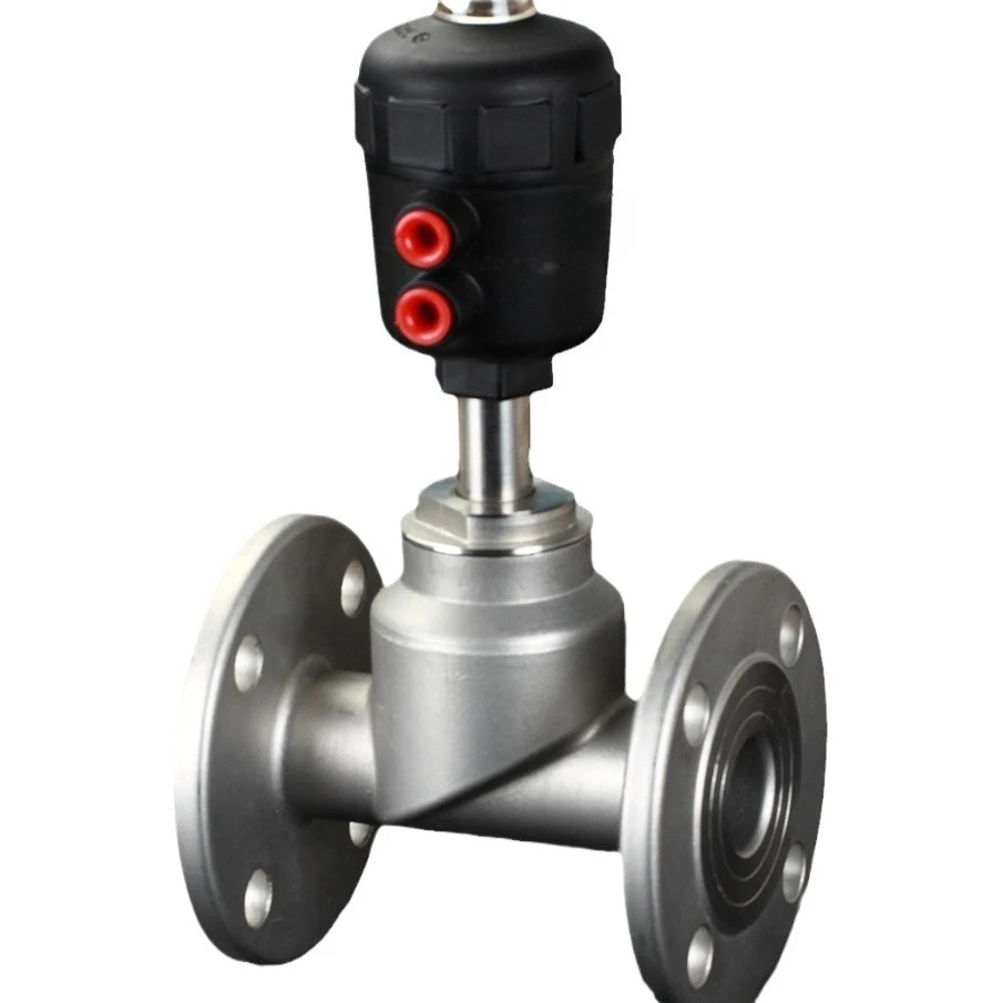Stainless Steel Flanged Link Angle Seat Valve Plastic Actuator