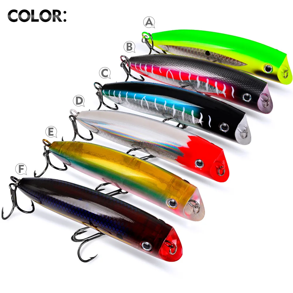 PRO BEROS 19cm 100g Großer Popper-Köder Oberflächenköder Topwater Kunststoff-Angelköder für Salzwasser Barsch-Angeln – Detail 3