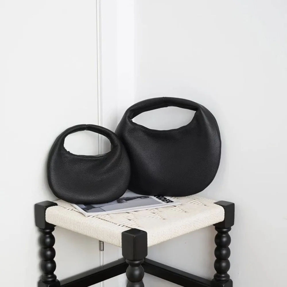 

【 Полностью кожаная внутри и снаружи】Высококачественные новые модели Ретро сумка для боулинга Большая вместительная женская сумка на одно плечо для переноски подмышками