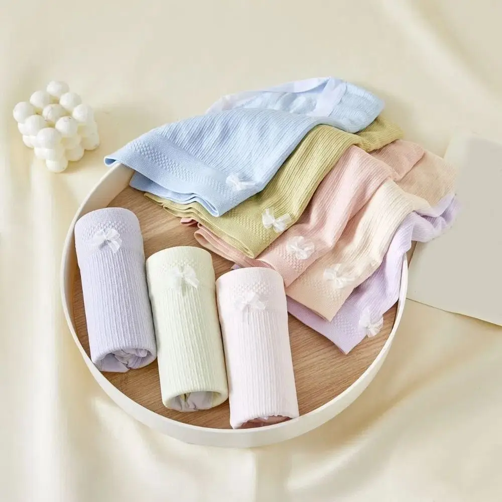 

Комплект из 8 женских трусиков с низкой посадкой, эластичные трусики с рюшами и бантом, разные цвета, для повседневной носки и спорта