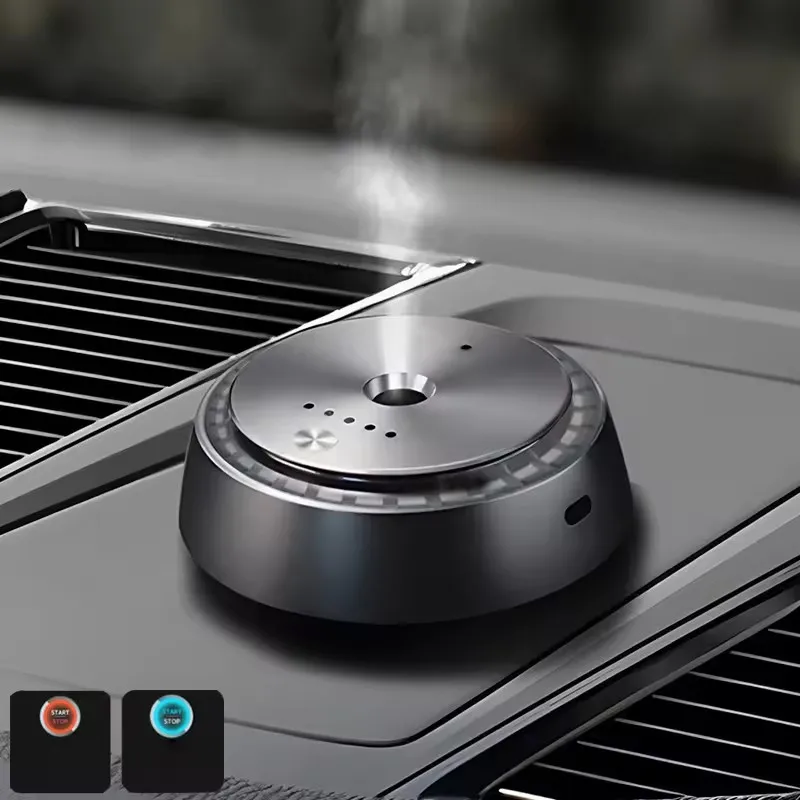 Adjustable Electric Fragrance Diffuser Ultrasonic Cool Mist Air Humidifier Car Air Freshener USB Rechargeable Car Diffuser