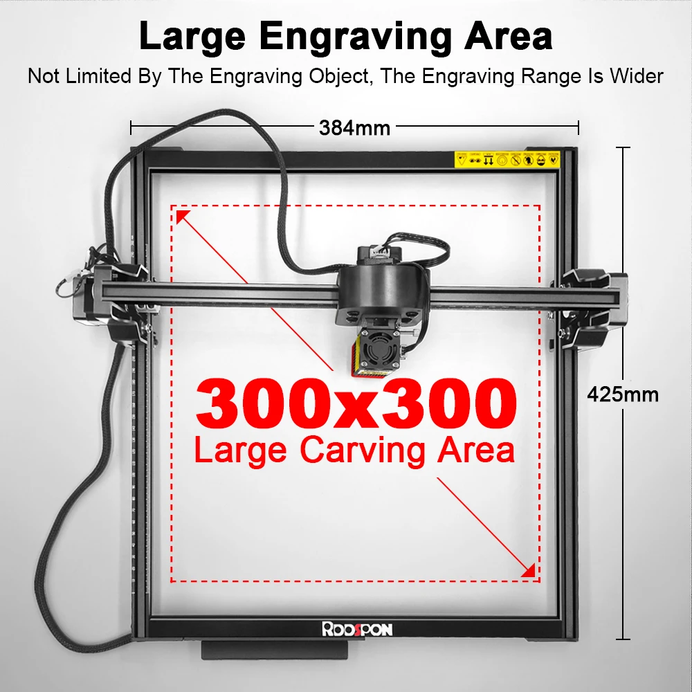 LJGDKJ-Z6-7.0W 2.5 واط آلة الحفر بالليزر النجارة وسم آلة قطع منطقة 300X300 مللي متر 0.01 مللي متر 32 بت شاشة تعمل باللمس Chipse