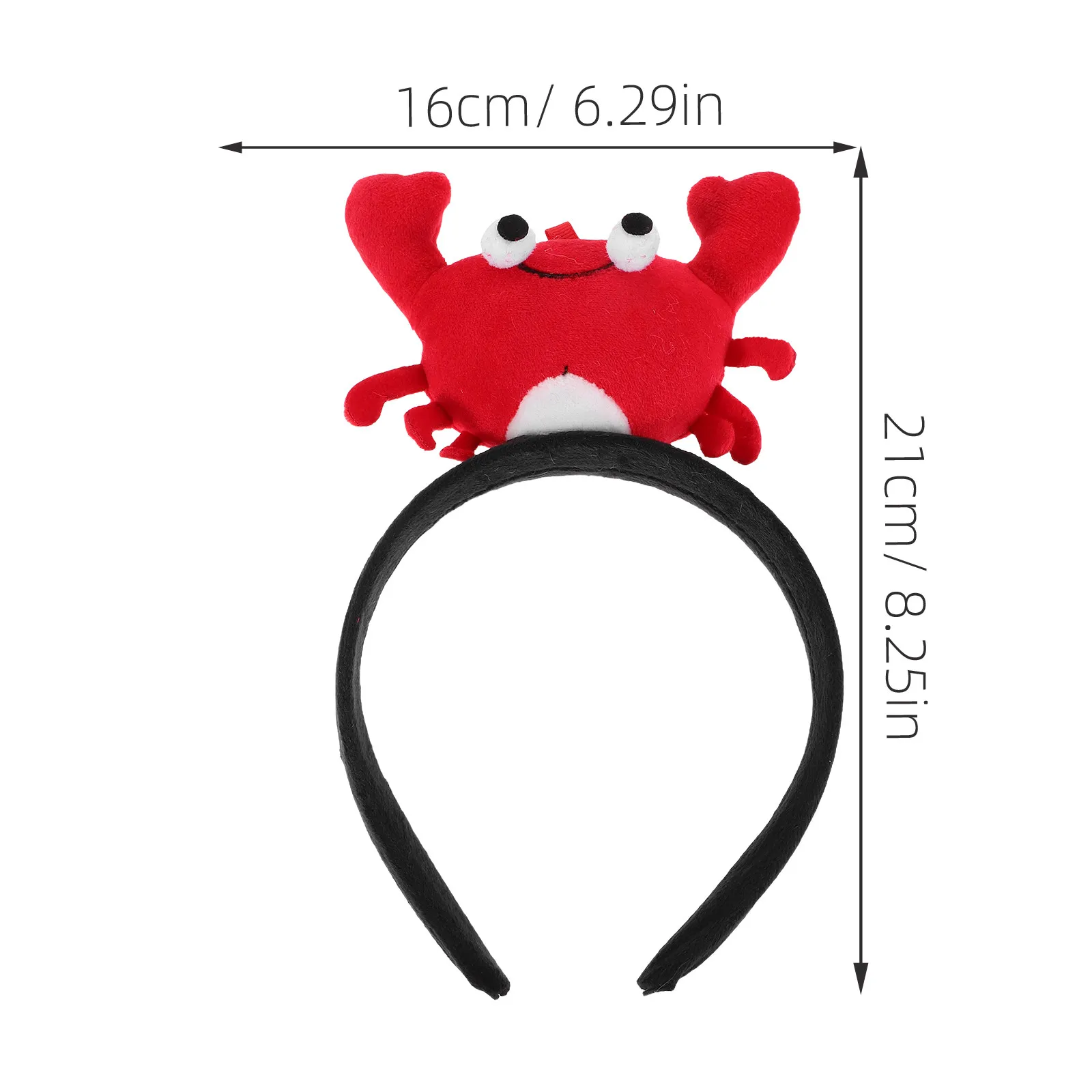 3Pcs Funny Crab Lobster Headbands for Creative Sea Animal Headwear Comfortable Hair Accessories for Washing Face Costume