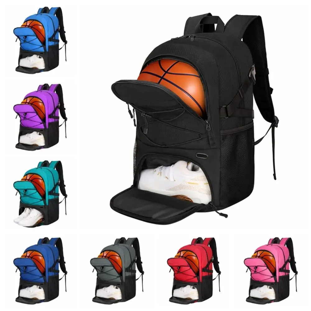 Large Capacity Basketball Backpack Shoes Compartment Waterproof Sports Bag Separate Ball Holder Breathable Soccer Ball Backpack