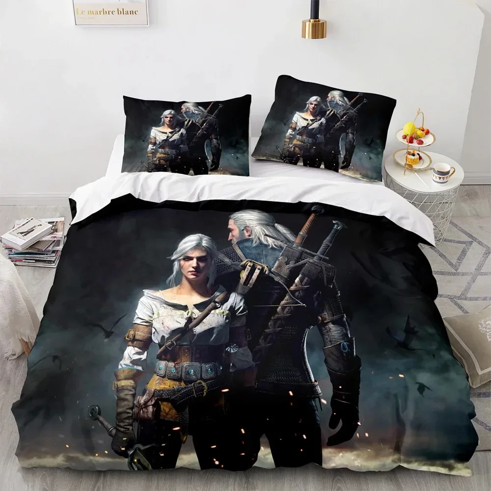 3D Printed The Witchers Bedding Set Boys Girls Twin Queen Size Duvet Cover Pillowcase Bed Kids Adult Home Textileextile