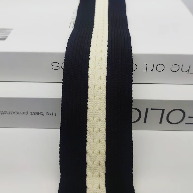 Jacquard knitted belt with soft micro elastic pants, side strips, clothing accessories, decorative belt, widened clothes