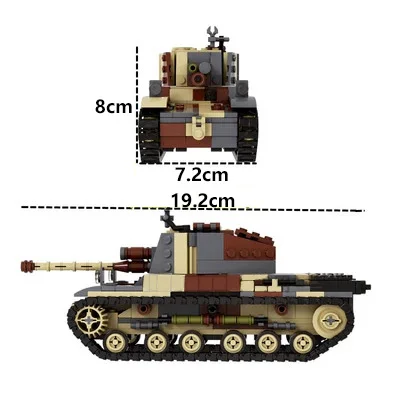 MOC Military WW2 Germany Tank Weapon Vehicle Building Block Army Figure Soldiers Infantry Gun  Accessories Gifts Toy