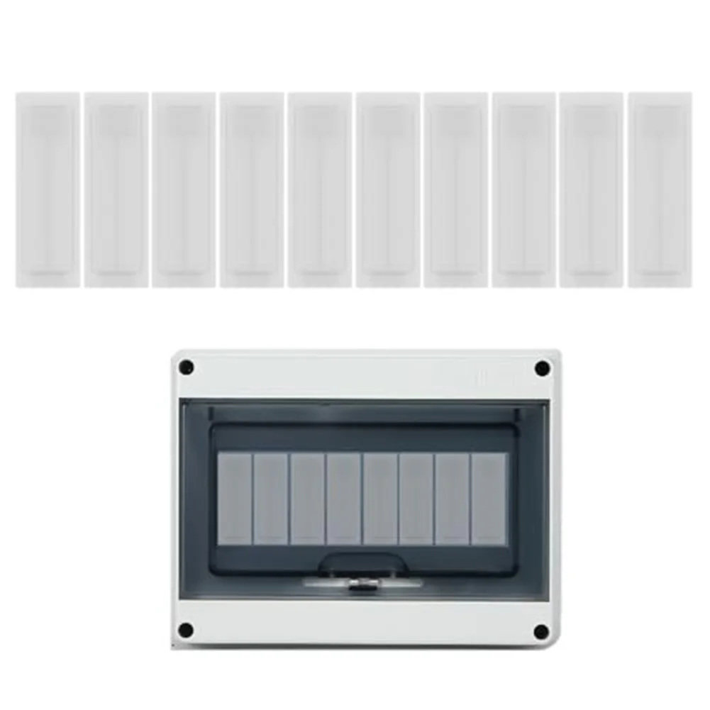 50Pcs White ABS Electrical Panel Slot Covers 54x9mm 54x18mm Modular Hole Blanks For Fuse Box Distribution Board Safety Accessori