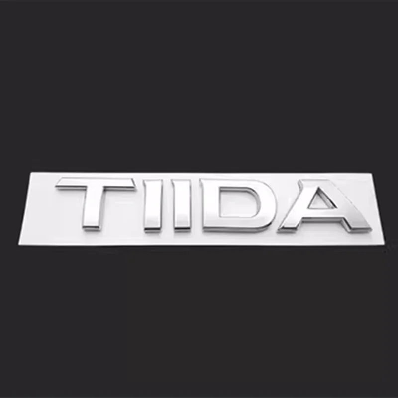 For NISSAN 2005 -2021 TIIDA Emblem TIIDA Rear Trunk English Letter Logo Sticker