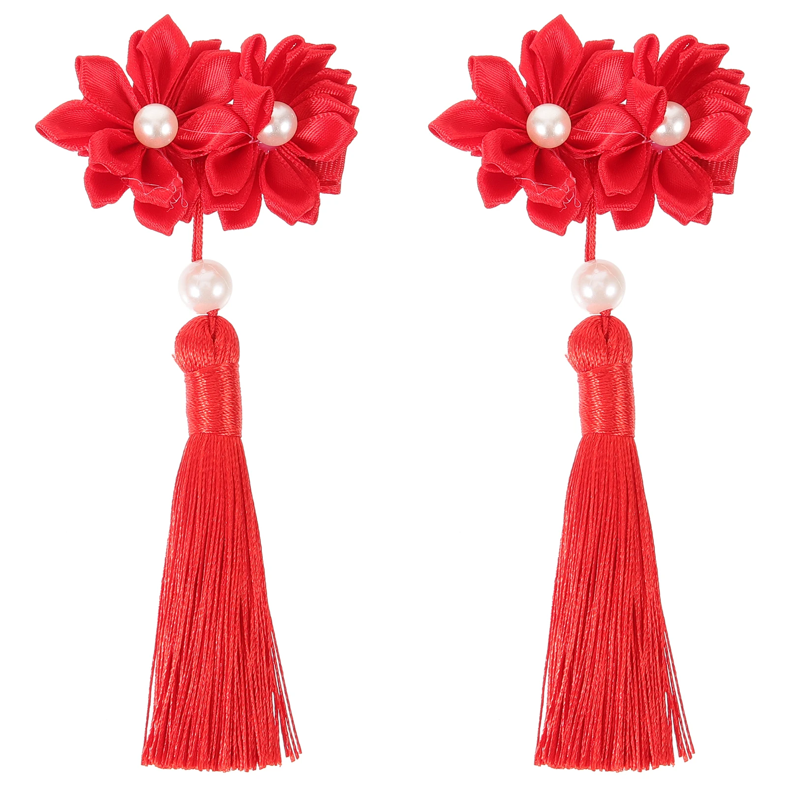 2 قطعة مقاطع الشعر زهرة شرابة دبوس الشعر إكسسوارات الشعر الأنيقة لحفل زفاف عيد ميلاد حفلة موسيقية في سن المراهقة هدايا زهرة كليب ل