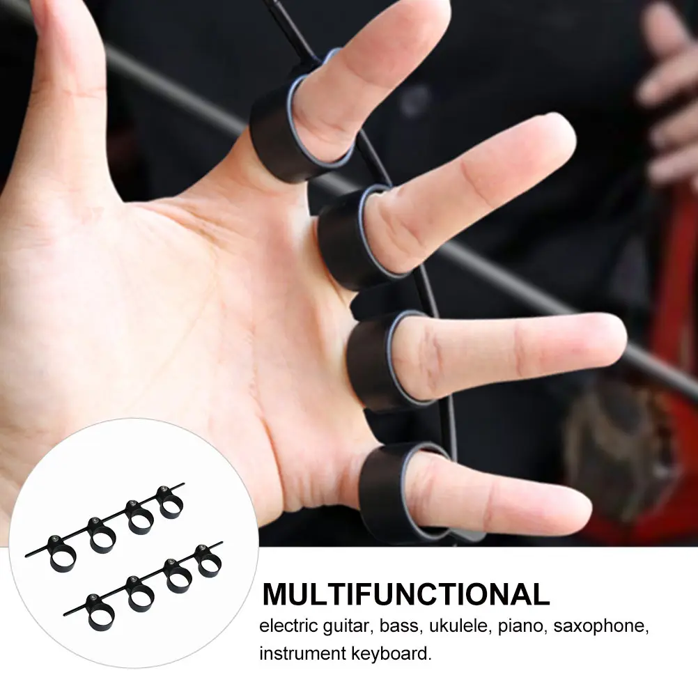 

2pcs Guitar Finger Expander Stretch High Elasticity Finger Span Flexibility Enhancer for Electric Guitar Bass