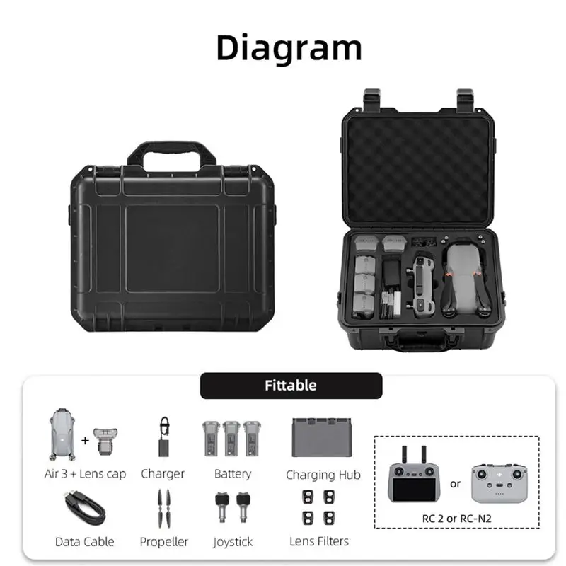 Custodia Typea Per Air 3, Scatola Portatile Antiesplosione Per Accessori Air 3, Custodia Per Conservazione-image