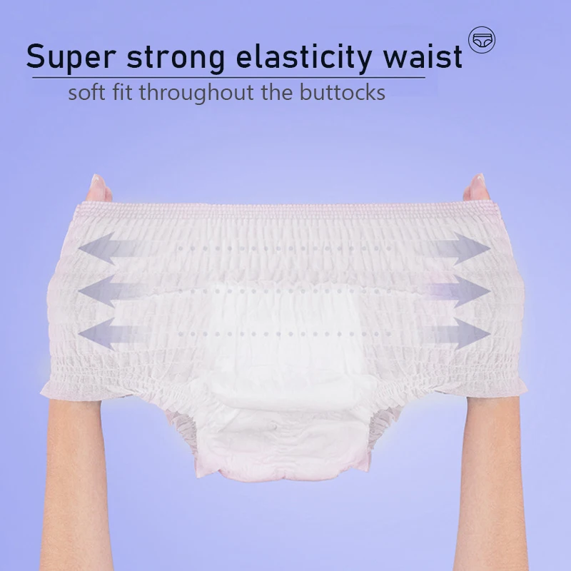 10pcs/pack Disposable Sanitary Pants Night Use Diaper Pants Sanitary Napkins Ultra-Thin Menstrual Pants Postpartum Care Pad