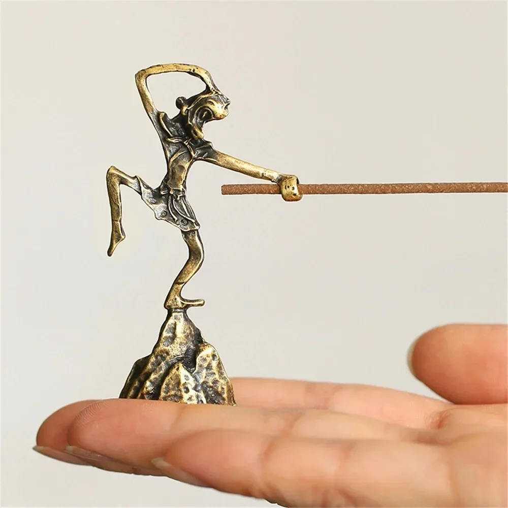Incense Censer Stick Holder Stand Portable Monkey King Ornaments Mini Tea Ceremony Accessories Home Office Decoration مباخر  버너