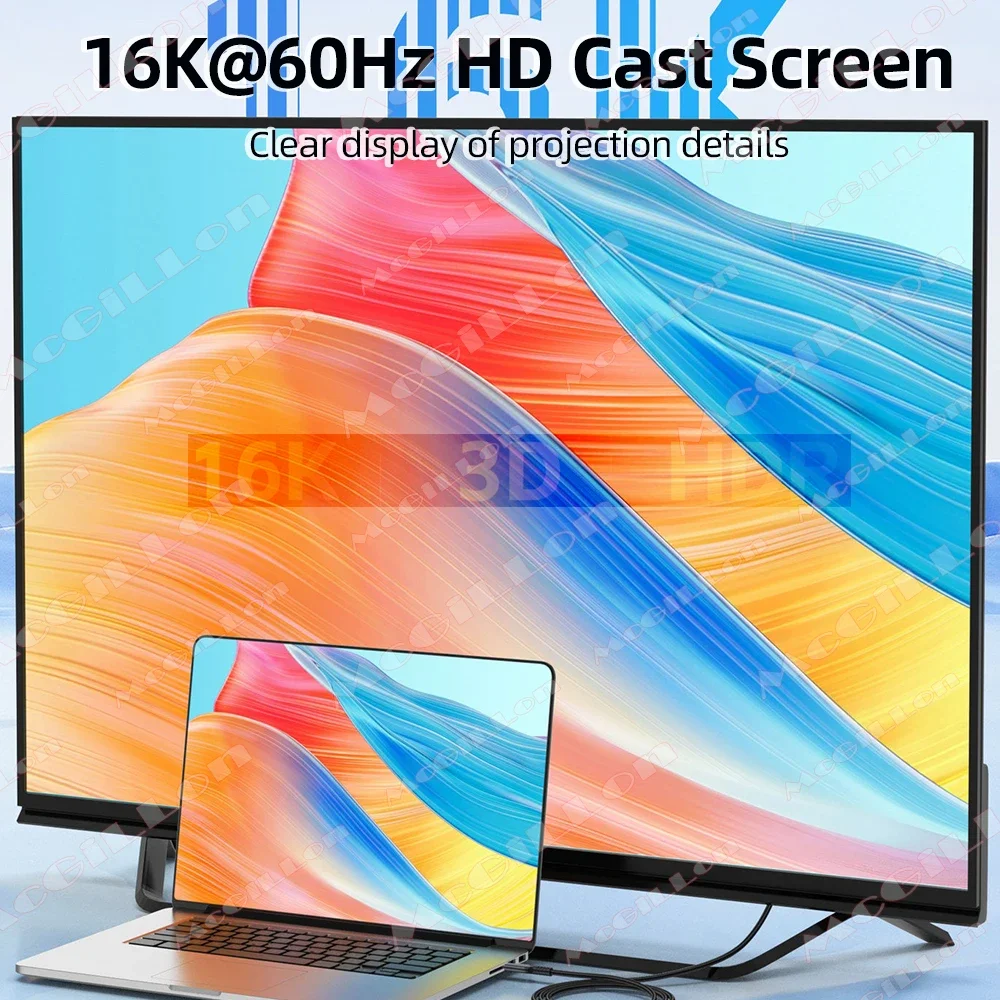PD240W 80 Gbit/s USB 5 für Thunderbolt 5 Typ C Kabel 16K 48V/5A Typ-C zu USB C für iPhone 17 Pro Tablet Schalter Laptop MacBook Pro – Detail 4
