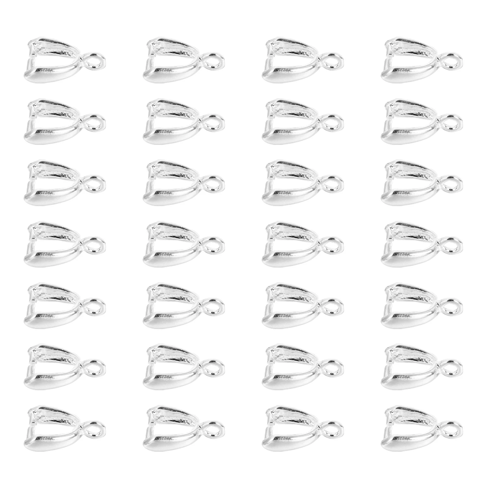 

40Pcs Premium Metal Pendant Clips DIY Jewelry Parts Practical Eye-Catching Hole for Strings Cords Chains Pendant Clips
