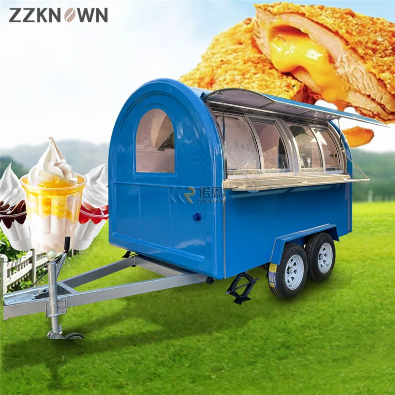 Concession Double Axis Mobile Food Trailers, Entièrement équipé, Fruit Matut, Glace, Friteuse, Chips, Hot Dogs, Kiosque, Van