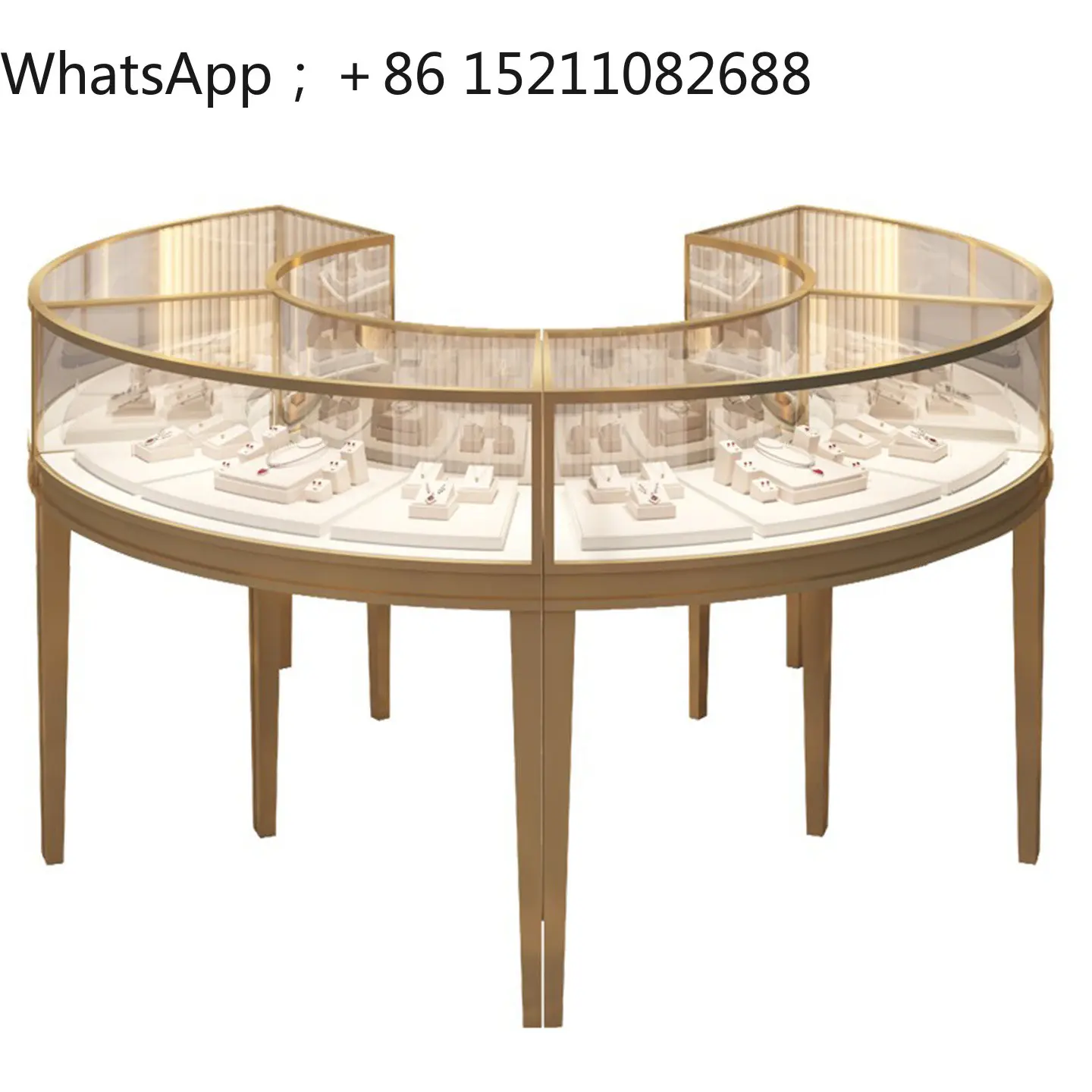 SCY stainless steel jewelry display cabinet transparent glass cabinet watch jade antique display counter