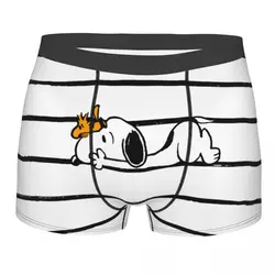 Custom Male Cool Cute Cartoon Snoopy Men's Underwear Boxer Briefs Breathable Shorts Panties Underpants