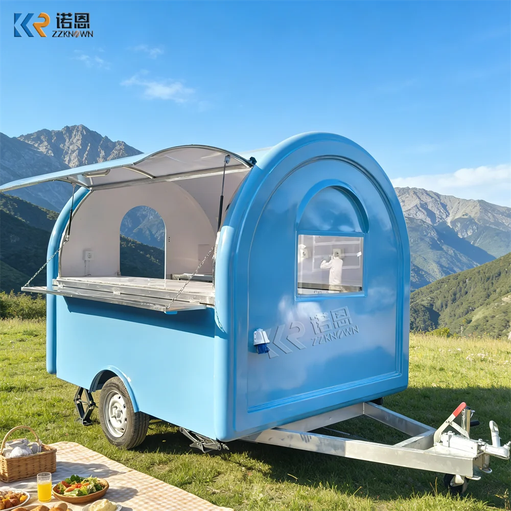 

Concession Catering Trailer Outdoor Mobile Coffee Snack Food Truck Custom Built Fast Food Vending Cart Fully Equipped