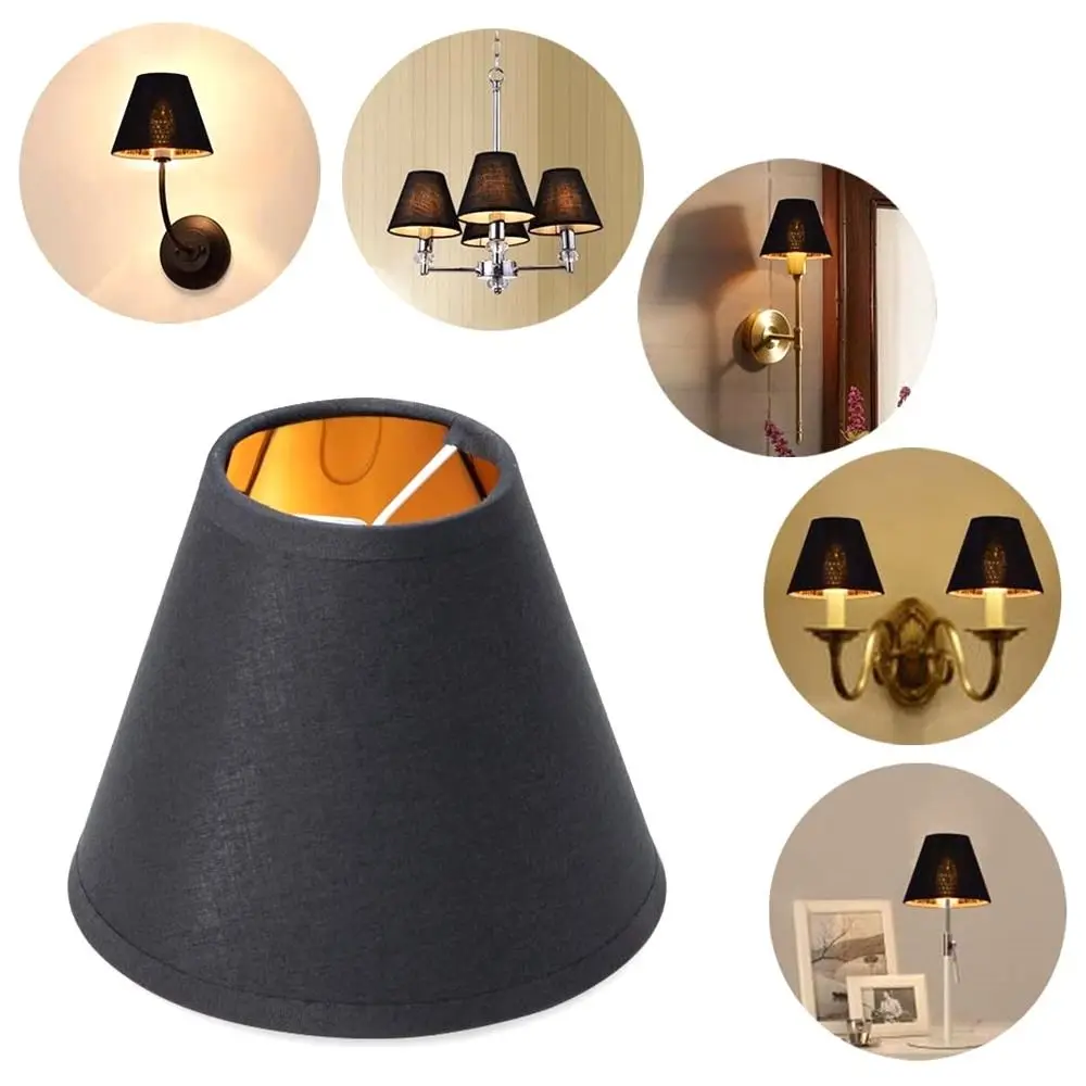 Nordic Style Lamp Covers Accessories Fabric Black Lighting Fixtures Metal Cloth Lampshade Home Decoration