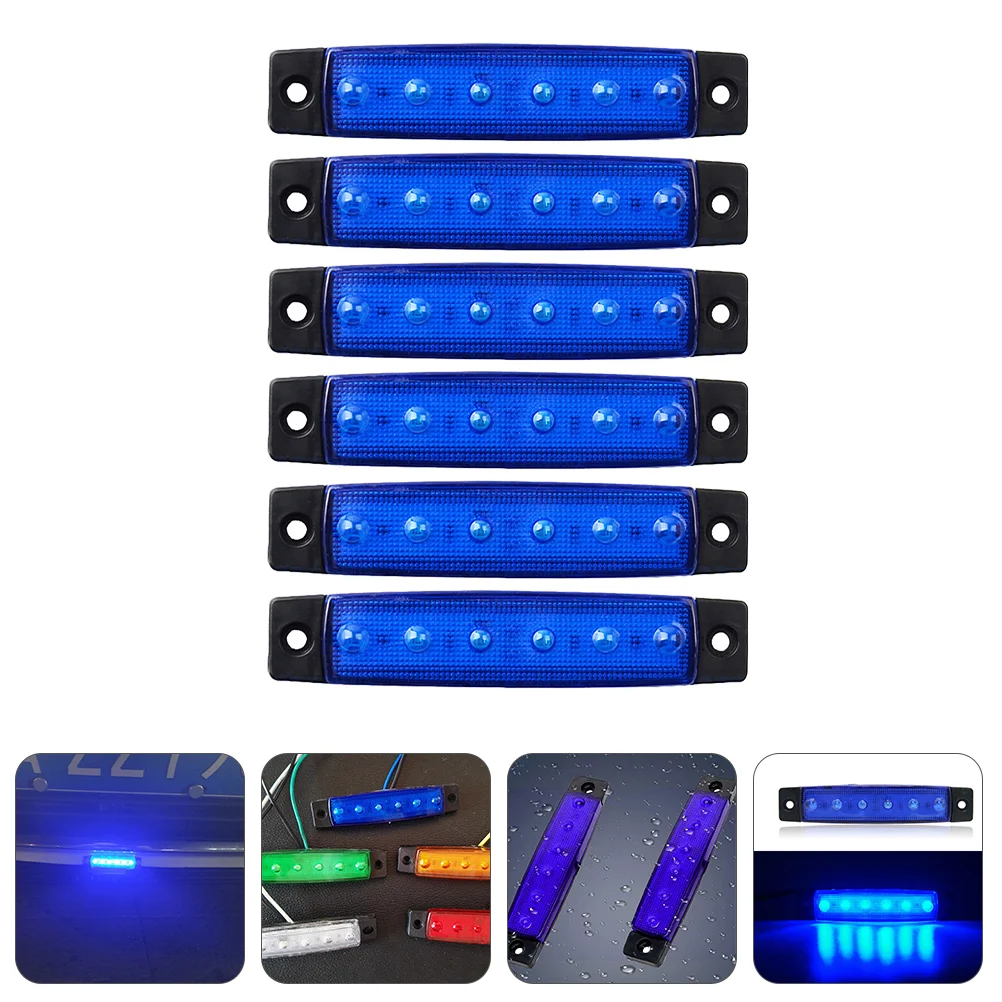 

6 Pcs 6led Boat Light Decorative Lights Marine Stern for Boats Navigation Abs Utility Interior Decoration