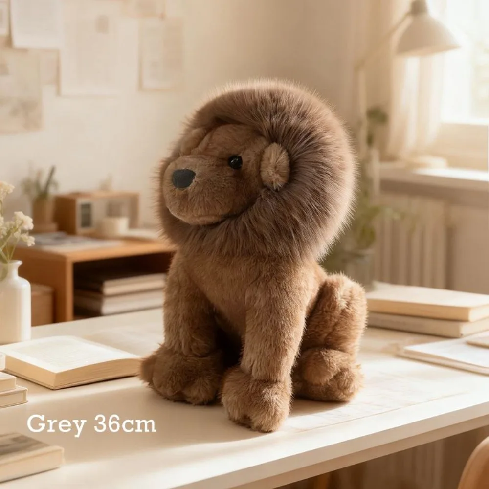 

Creative Gift Soft Lion Stuffed Animal Plush Pillow Cute Lion Pattern Plush Toy Emotional Support Stuffed Toys