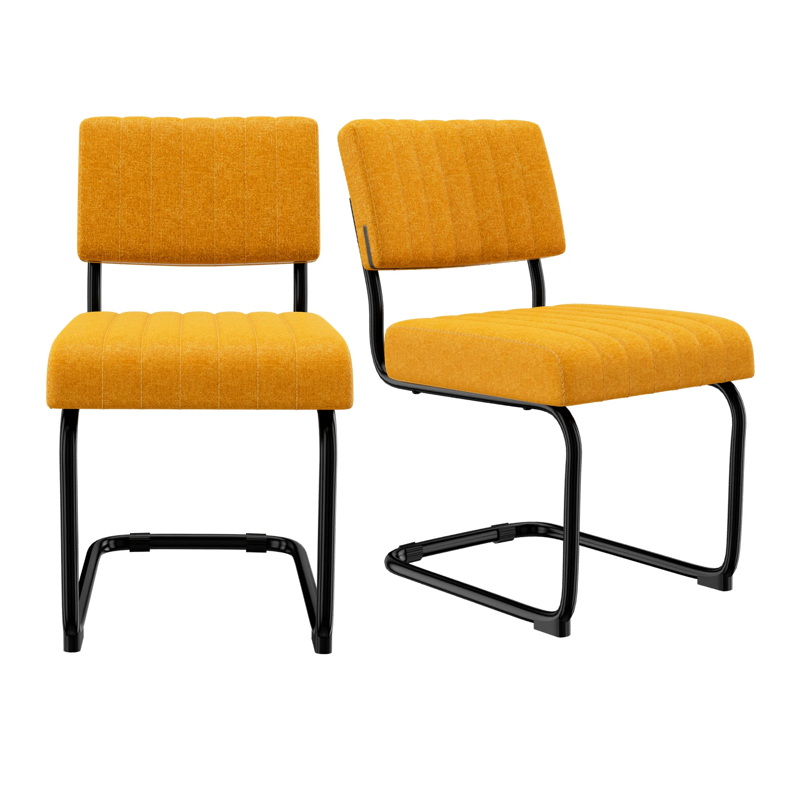 Set di 2 sedie da cucina, sedia da pranzo, sedia a dondolo con struttura in metallo, sedie moderne da pranzo in pile granulato