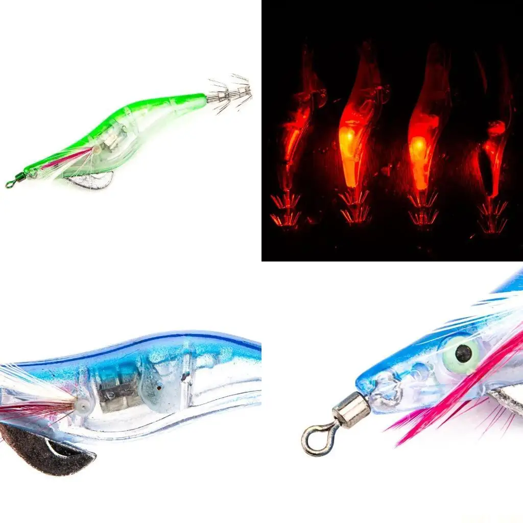 

U2JB светодиодная электронная светящаяся приманка для креветок, кальмаров, ночная рыбалка, кальмаровые приманки, приманка для с