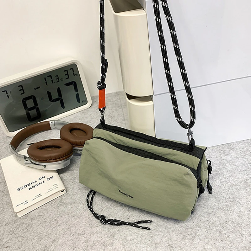 

Мужская нейлоновая сумка на шнурке, уличная походная и велосипедная сумка, водонепроницаемая мужская сумка-мессенджер, унисекс, сумка на плечо