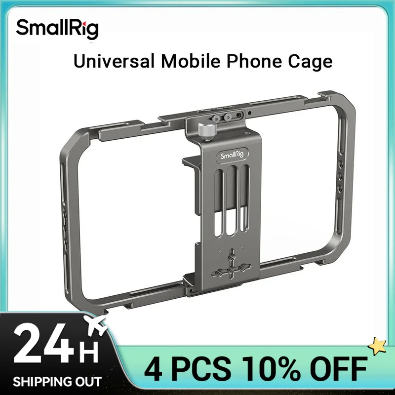 

SmallRig Universal Mobile Phone Cage Smartphone Video Rig Filmmaking Vlogging Case for iPhone16 Pro/16 Pro Max for Android phone