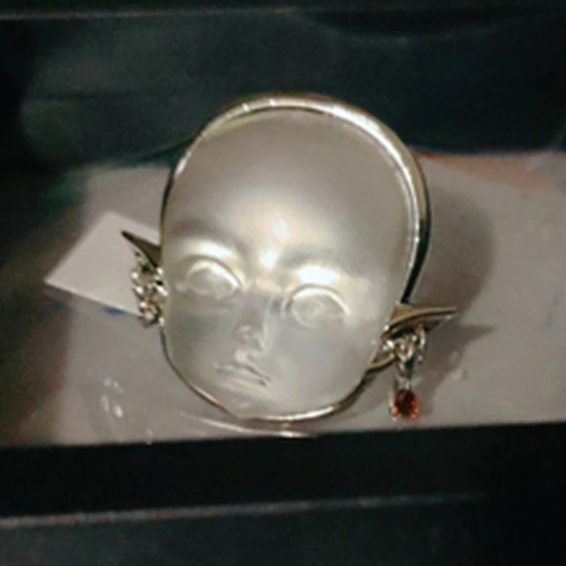 Baby Face Shape Ring incontri Rings Baby Face Elf Ghost Ring anelli aperti anelli regolabili per le dita regalo di gioielli di Halloween per le donne