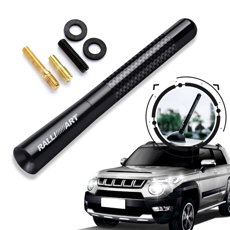 

Car Accessories Universal 12cm Carbon Fiber Car Radio Antenna For Mitsubishi Eclipse Lancer Pajero ASX Colt L200 Space Delica Ex