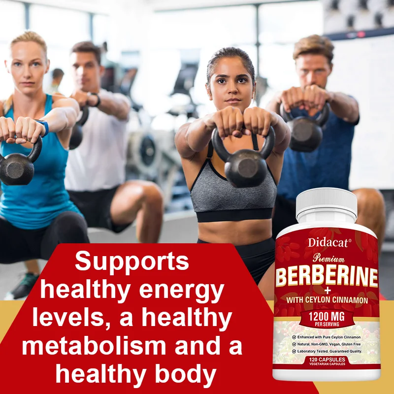 Berberine HCl Capsules 1200 Mg - Plus Pure Ceylon Cinnamon, Berberine Supplement - Immune System, Healthy Weight Management