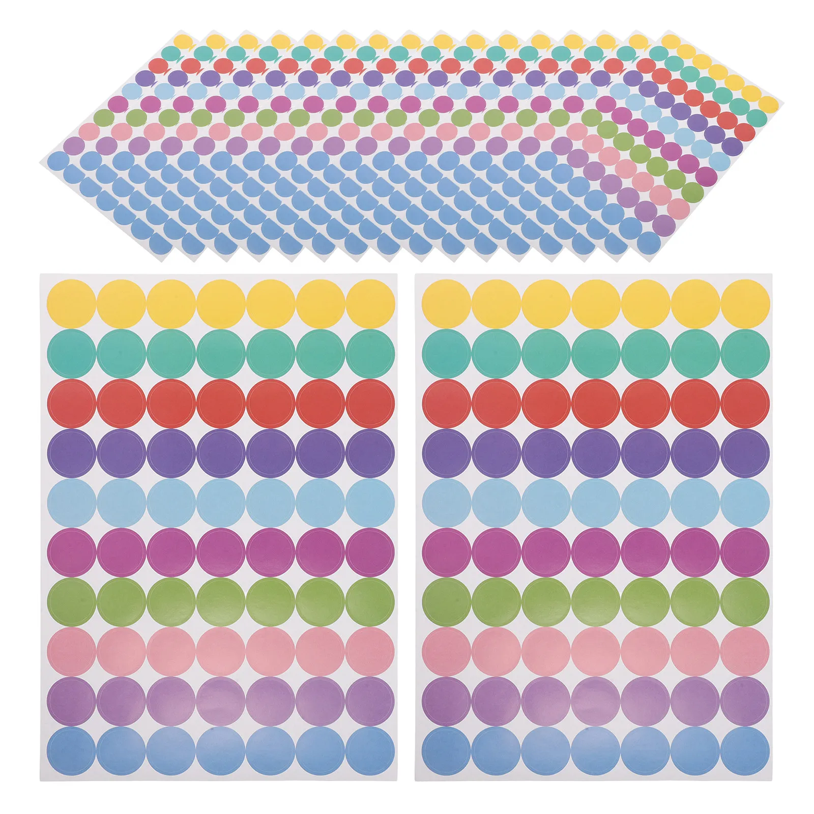 20 Sheets Multicolor Dot Stickers 10 Colors Circle Labels for Color Coding DIY Marking School Projects and Organizing Supplies