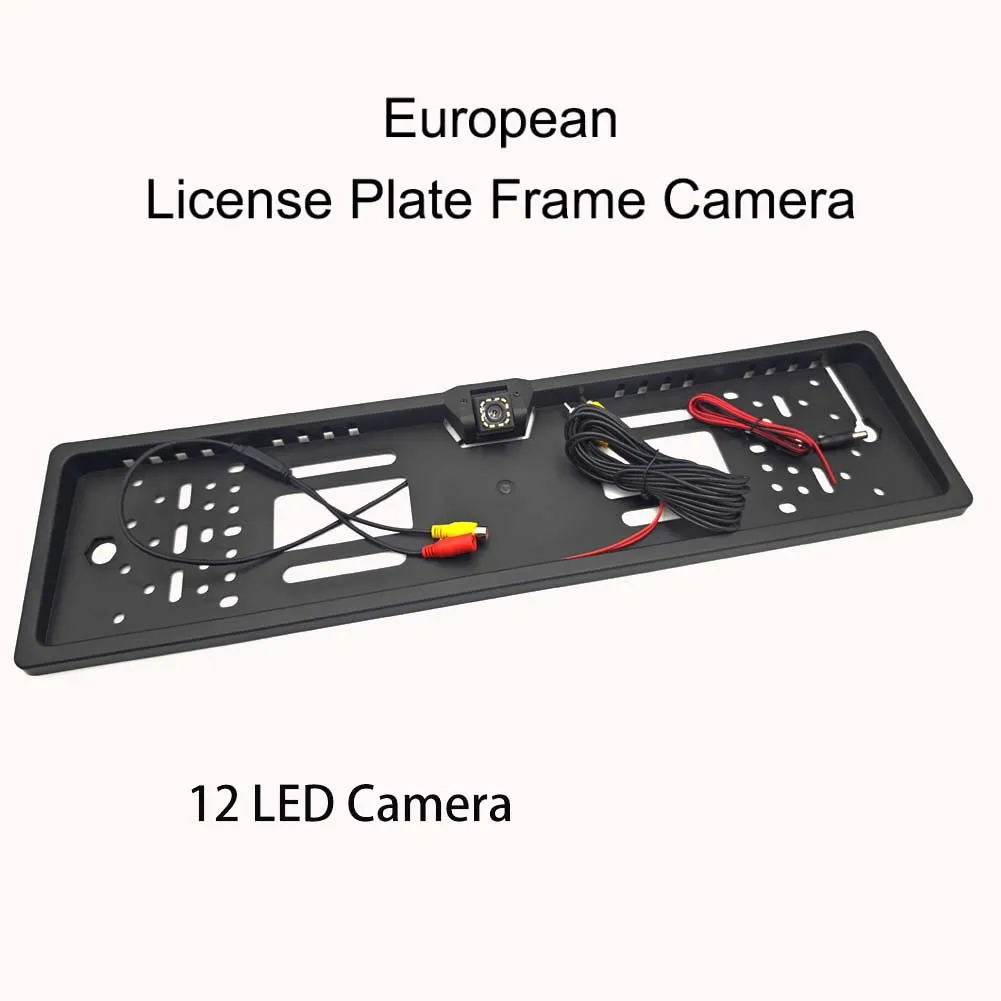 4/8/12LED Europese kentekenplaat achteruitrijcamera frame achteruitrijcamera nachtzicht voor vrachtwagen auto SUV, camper pick-up