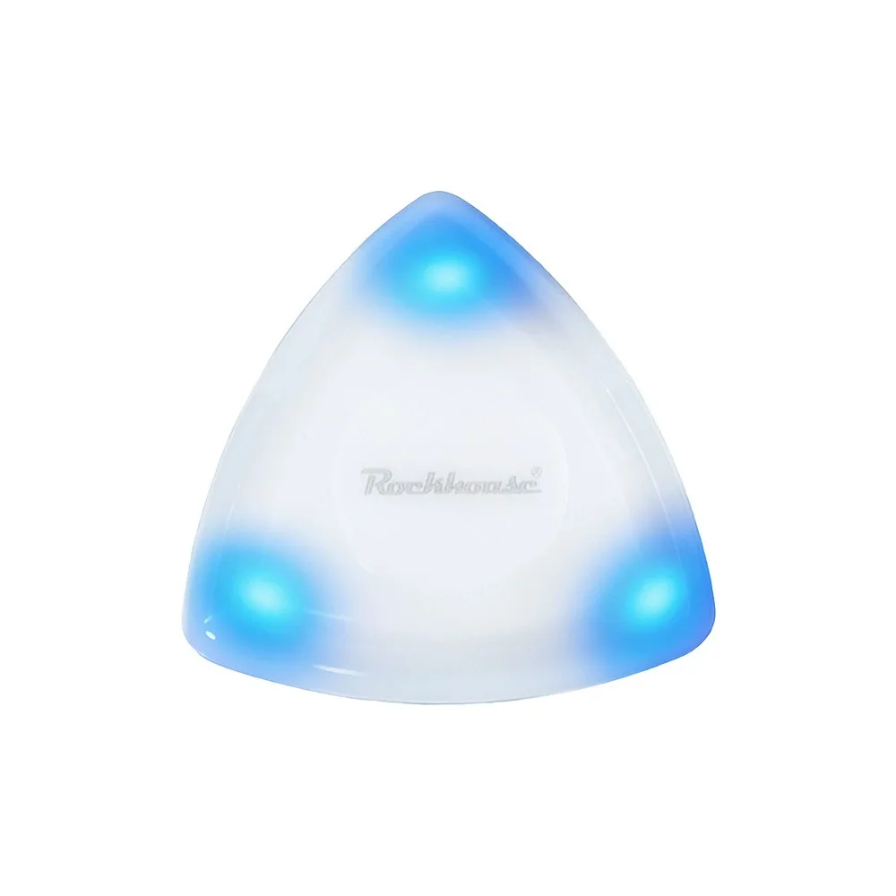 ABS Glowing Acoustic Guitar Picks Multicolors 4.1*4.1cm Touch Luminous Electric Guitar Bass with LED Light