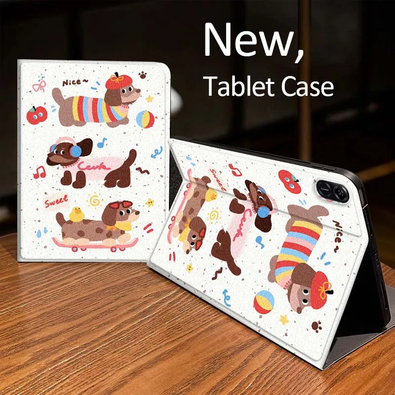 Cartoon sausage Dog Anime For Huawei MatePad Air SE Pro M6 M5 M2 T10s T5 10 11 12.6 11.5 12 X 10.8 Inch 10.1 Tablet Case