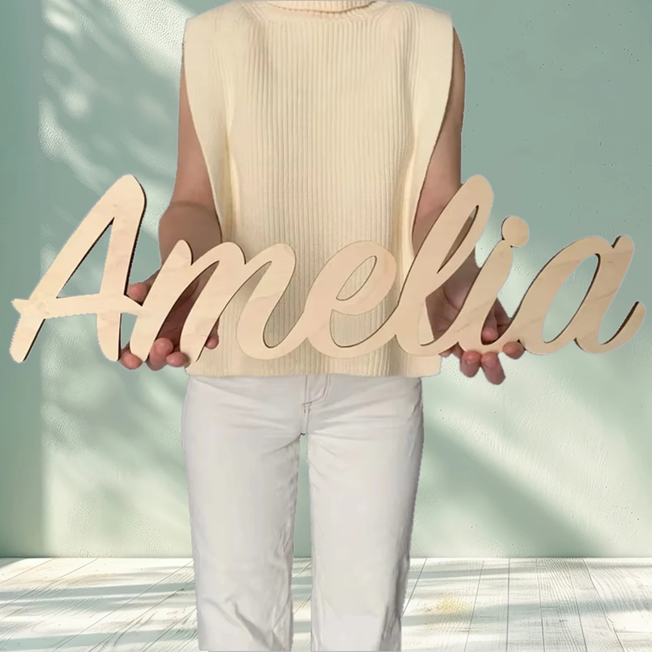 1 قطعة الكرتون الصبي الكرز تخصيص اسم لوحة خشبية المواد الخشبية علامة خشبية لم تنته الخشب للرسم أو التألق #2