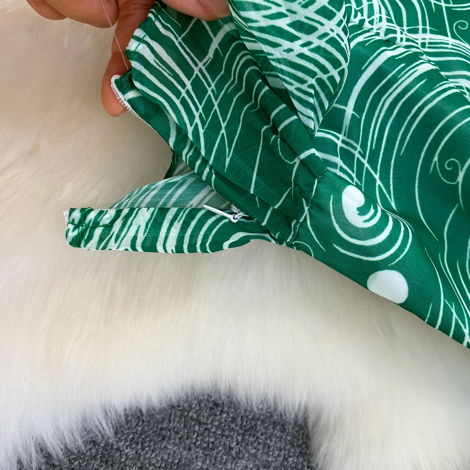 Summer Chiffon Pants Two-piece Set Ruffled V-neck Short Sleeved Tees Printed Wide Leg Trousers Suit American Fashion Women Sets